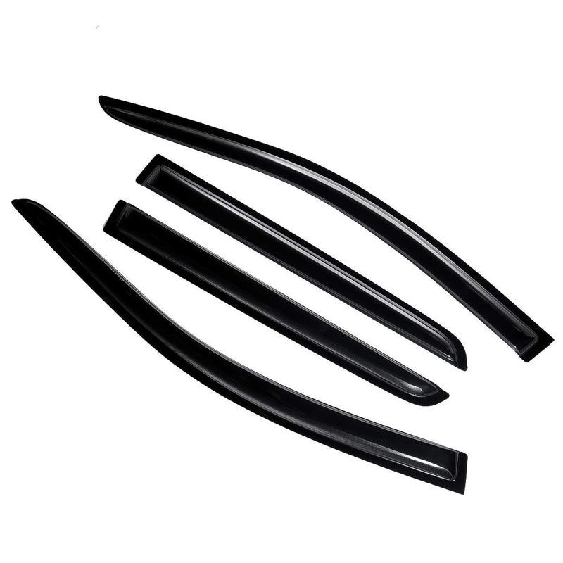 Lightronic Extra Durable Outside-Mount Auto Vent Window Visor, Fits 2009-2020 Dodge Journey, UV Protection Rain Guard, Original Wind Deflector, No-Drill Easy Install, Dark Smoke, 4-Pcs - Image 3